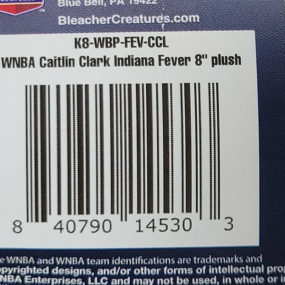 Caitlin Clark Indiana Fever Plush Doll Bleacher Creatures 8
